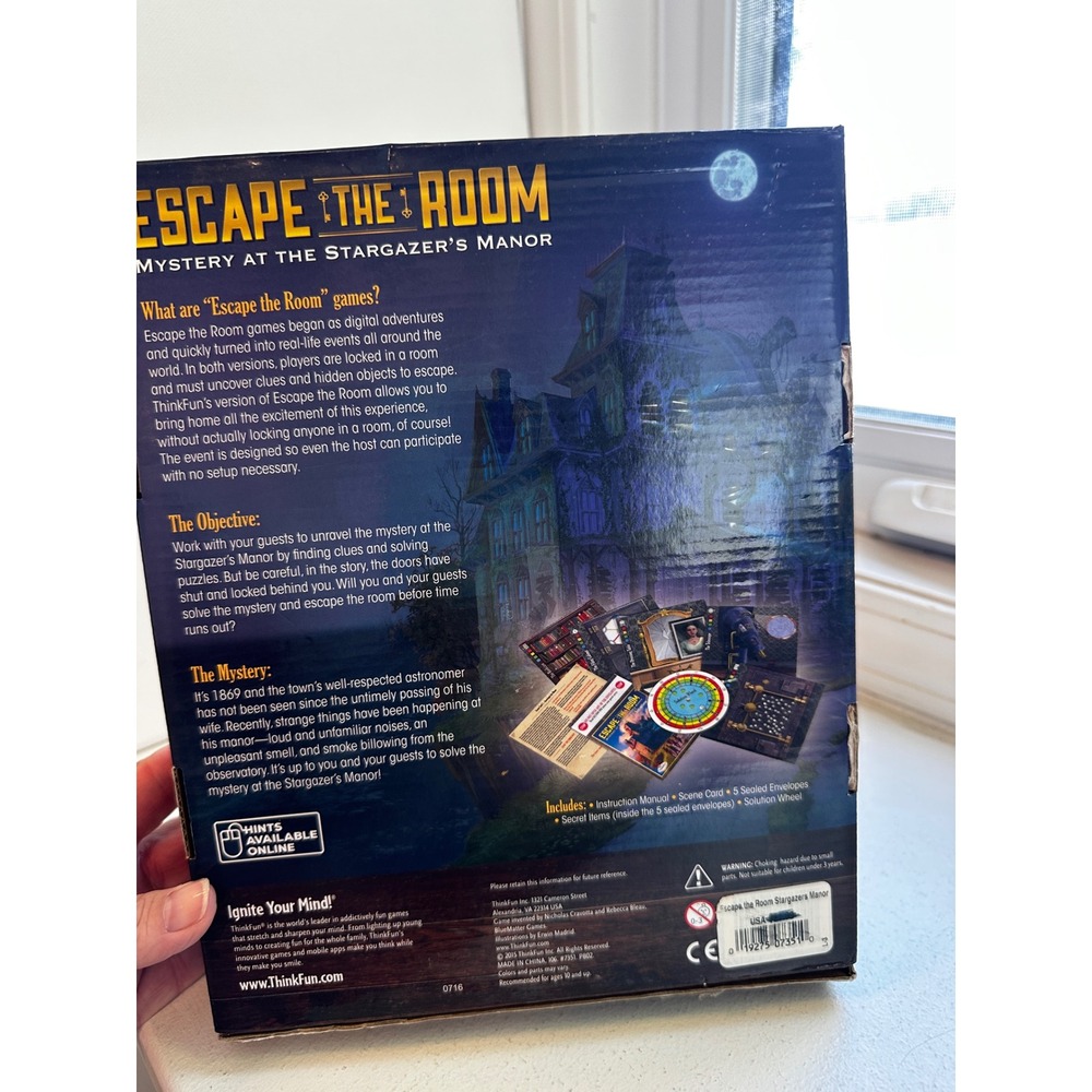 ThinkFun Escape the Room Mystery at the Stargazer's Manor Board Game 7351-PB02 - Picture 3 of 6
